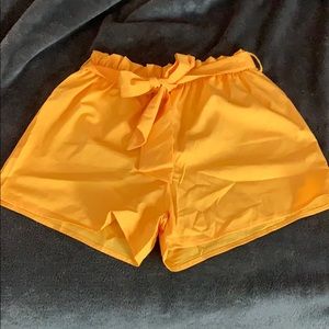 Yellow shorts with tie!